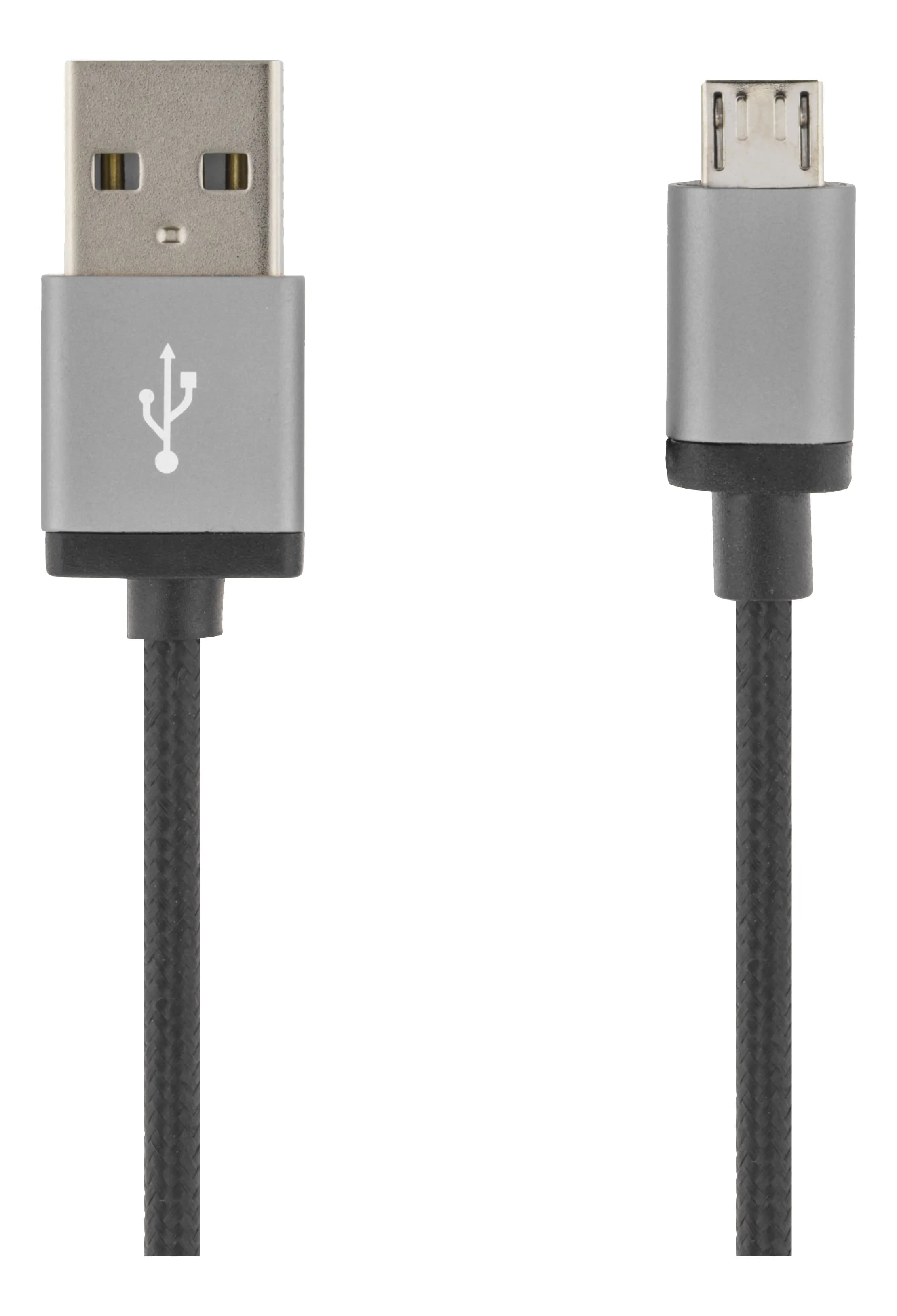 Deltaco MICRO-113F USB-A – Micro-USB B -kaapeli, 2 m, musta