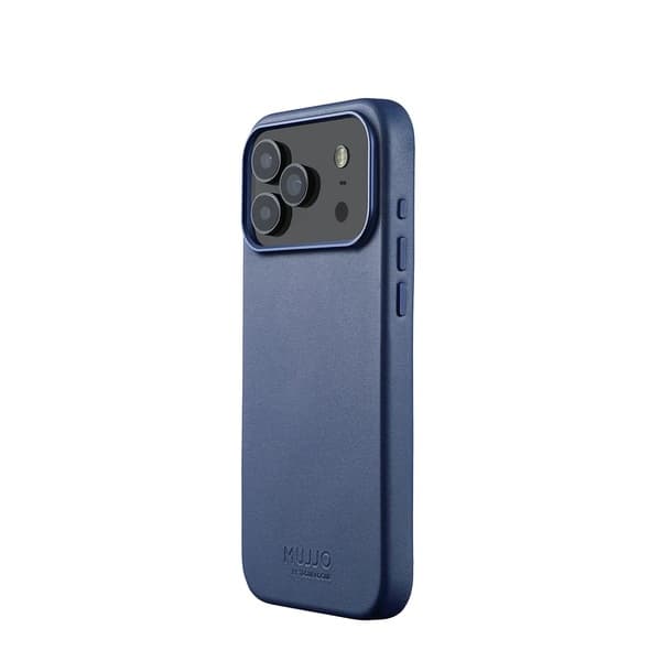 Mujjo Leather Case, iPhone 17 Pro Max -suojakuori, Monaco Blue – MUJJO