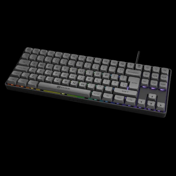 GAMIAC GAKM-G90NW24.11 TKL90G mekaaninen pelinäppäimistö, Kailh Blue, musta/harmaa – GAMIAC