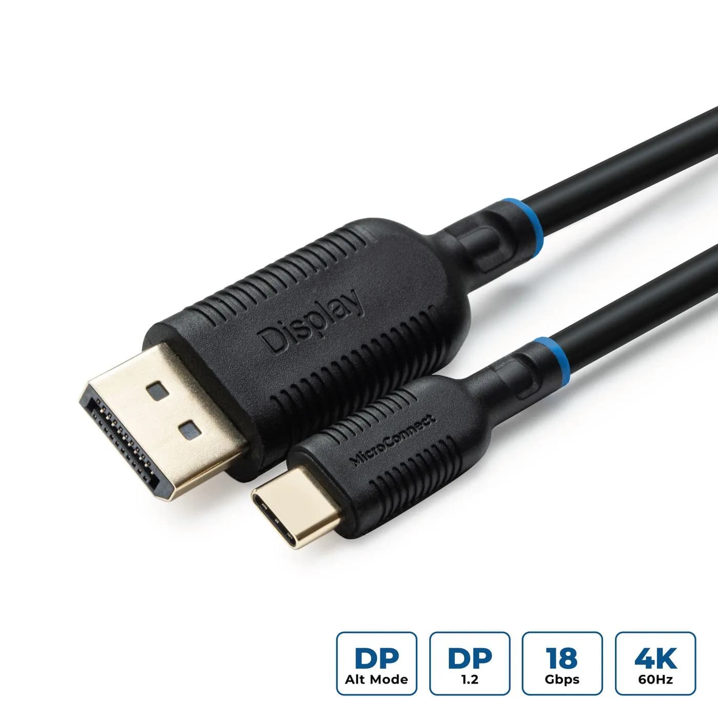MicroConnect MC-USBCDP3 USB-C – DisplayPort -kaapeli, 3 m, musta