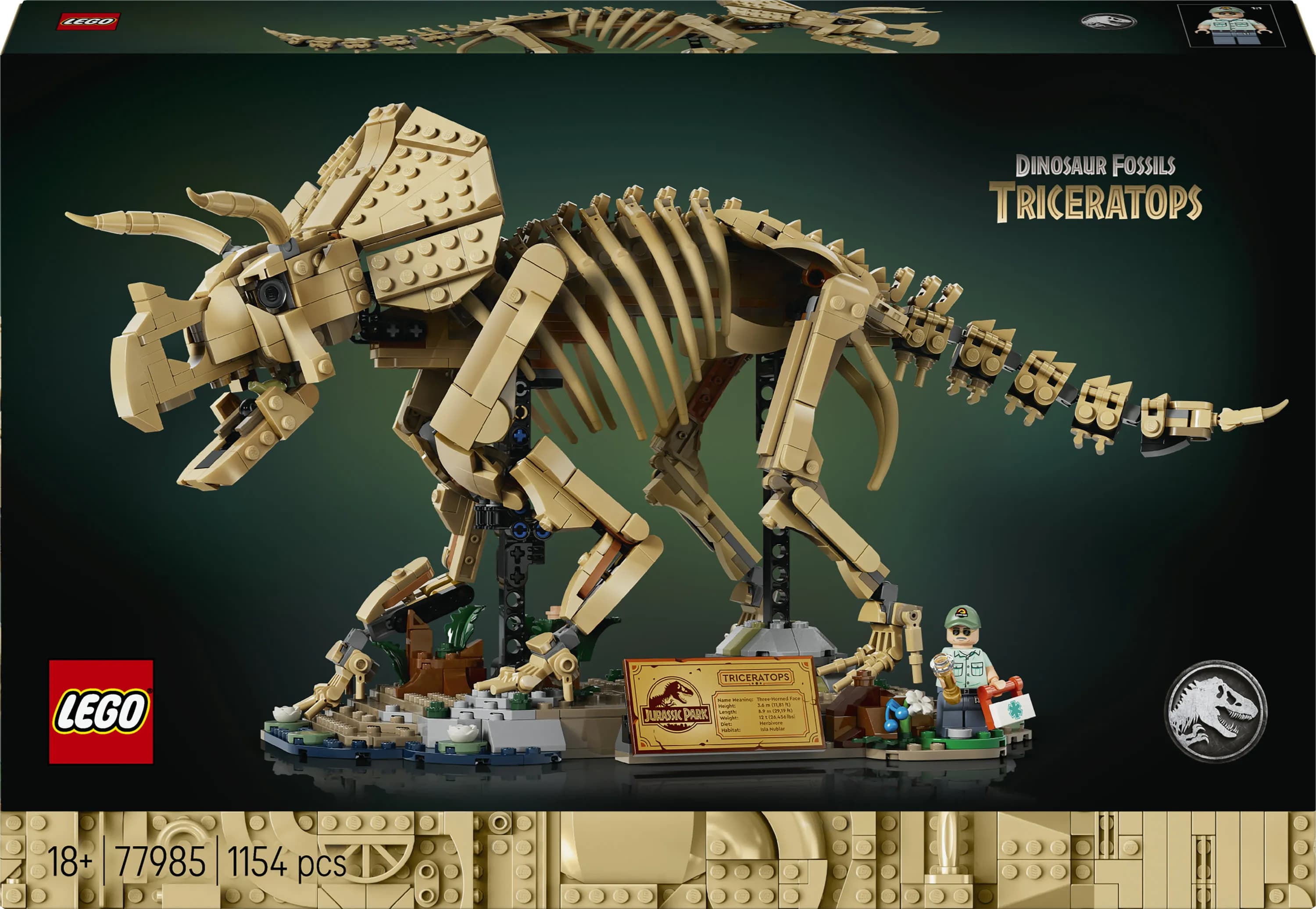 LEGO Jurassic World Dinosaurusfossiilit: Triceratops 77985