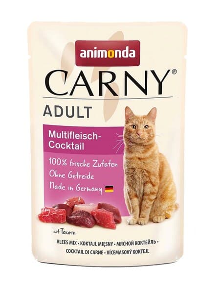 Animonda Carny Adult Multi-Meat Cocktail, Kissan märkäruoka, 85 g – Animonda