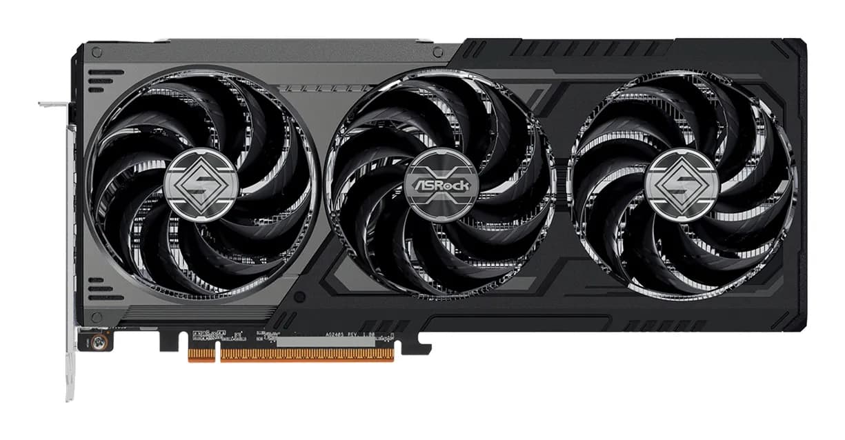 ASRock Radeon RX 9070 XT Steel Legend Dark 16 Gt OC -näytönohjain – ASRock