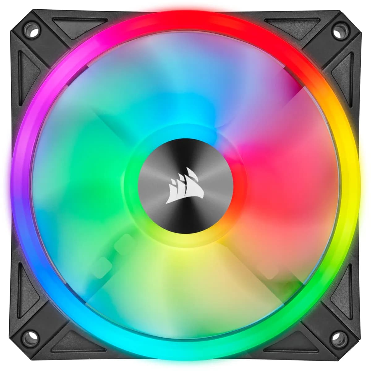 Corsair iCUE QL140 PWM RGB -tuuletin, hydraulinen laakeri, 140 mm, musta