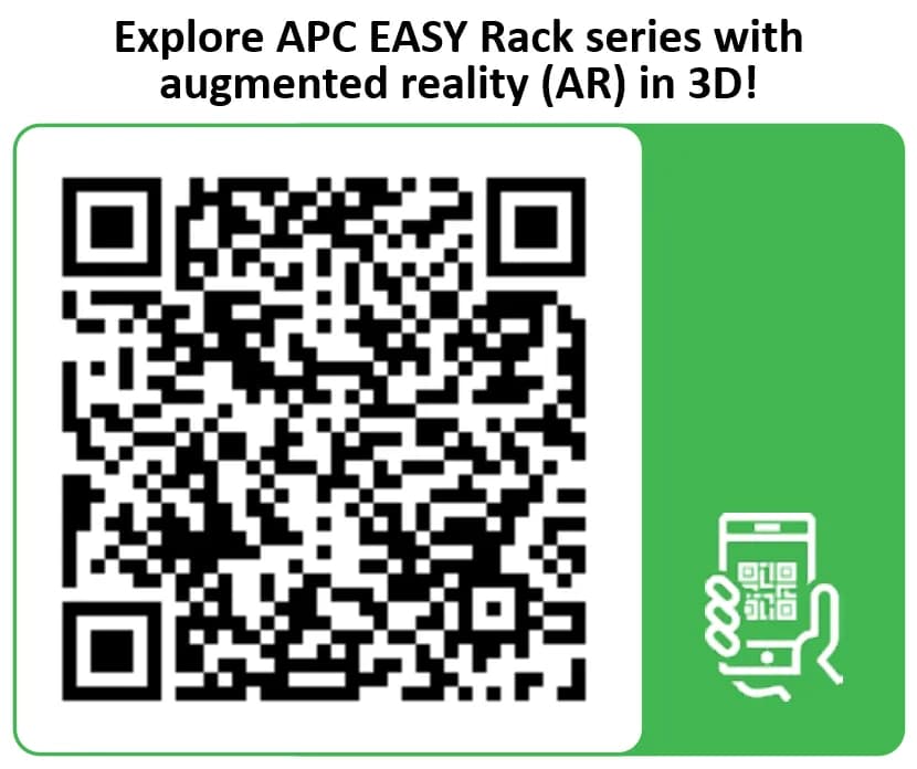APC Easy Rack 600mm/24U/1000mm with Roof Side panel castors feet and 4 Brackets No Bottom black – APC