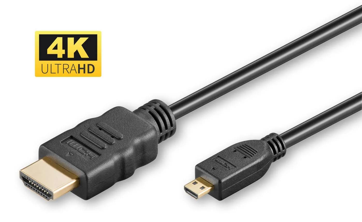MicroConnect HDMI 2.0 Flat -kaapeli, jossa Ethernet, 2 m, musta