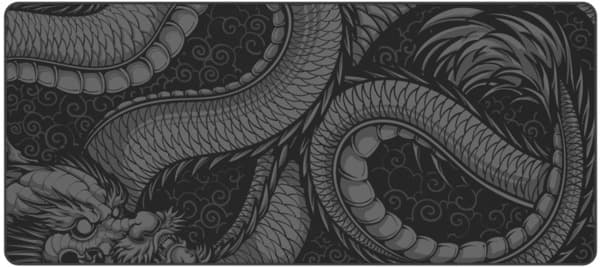 Mighty Setup Shadow Serpent -pelihiirimatto, 900x400 mm, musta