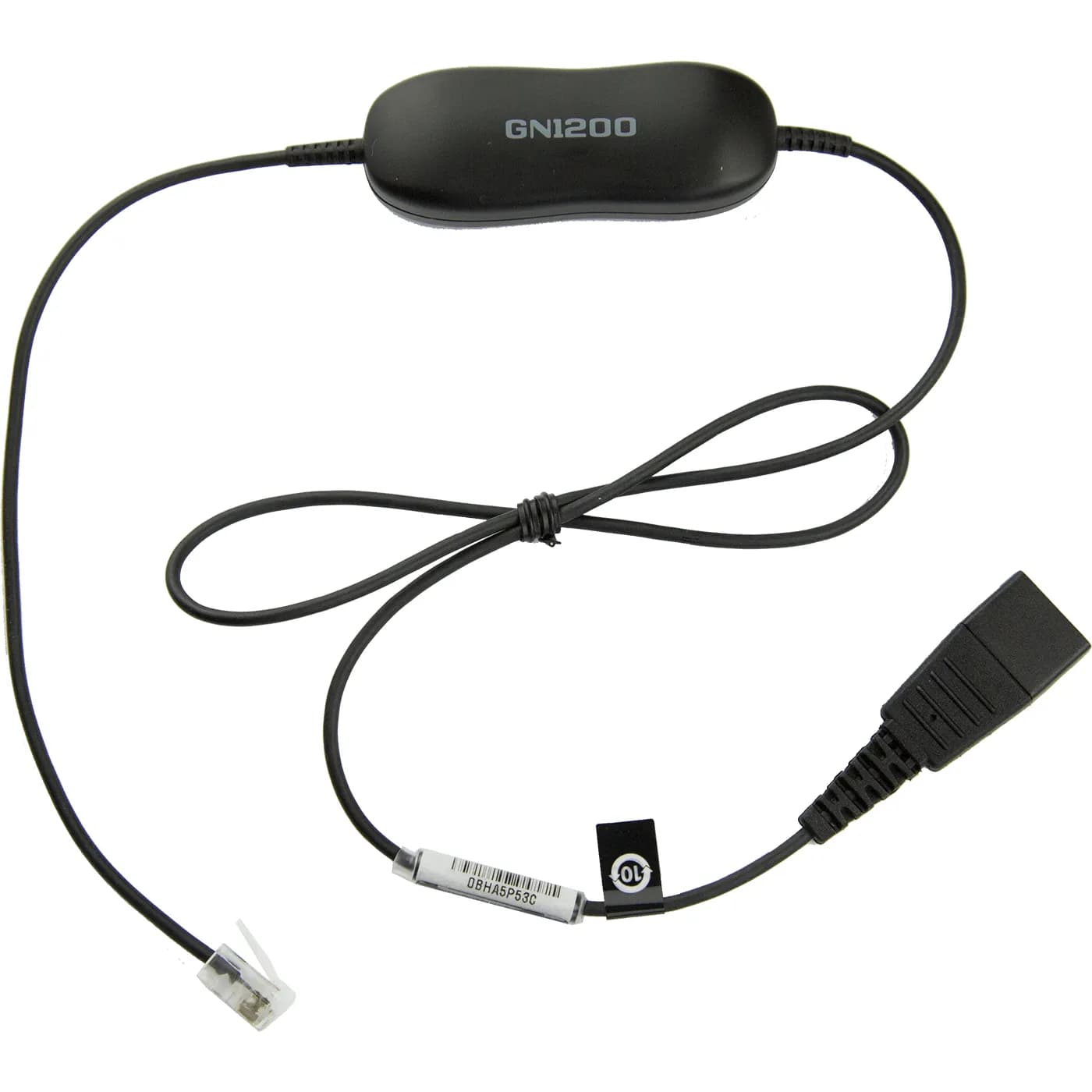Jabra Smart Cord - Kuulokkeiden kaapeli - musta malleihin Aastra Dialog 42XX, 5446, Cisco IP Phone 78XX, Mitel 74XX, Dialog 4224, 44XX, Snom 71X – Jabra