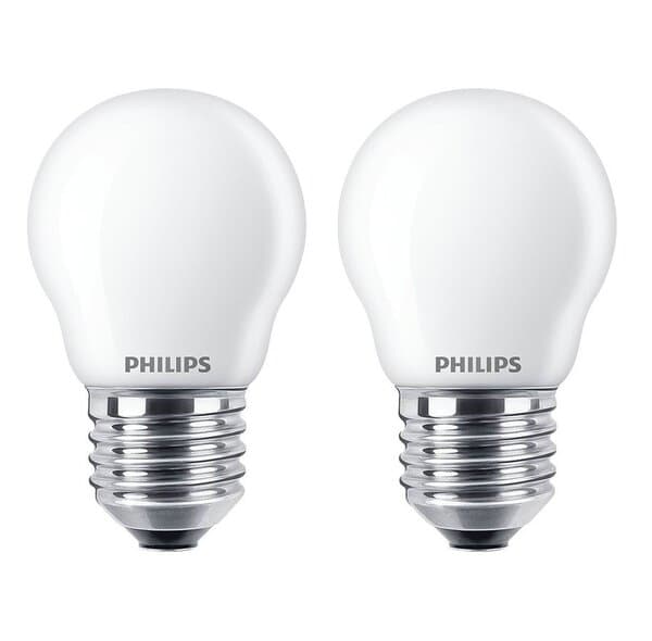 Philips 2-pack LED E27 P45 Klot 25W Fr – Philips