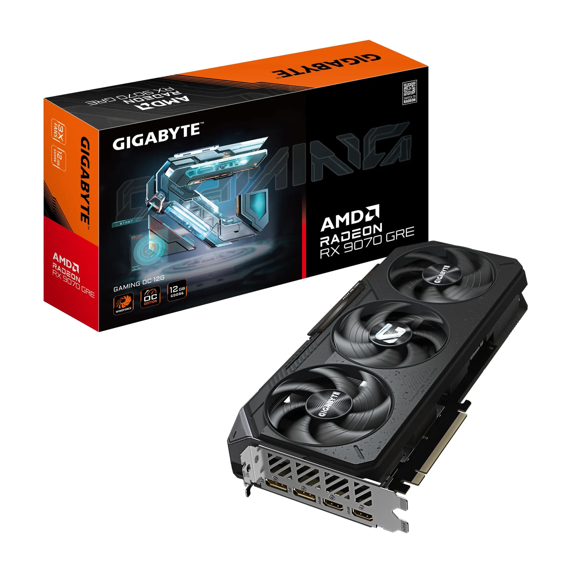 Gigabyte Radeon RX 9070 GRE Gaming OC 12 Gt -näytönohjain – Gigabyte