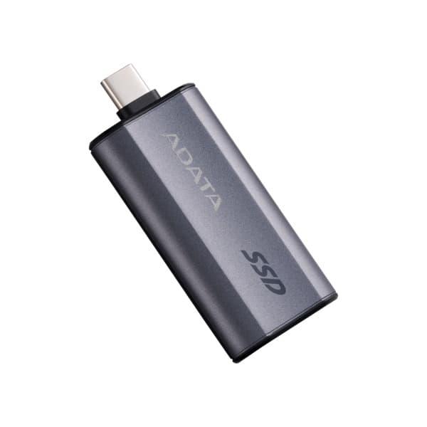 A-DATA SC750 1 Tt USB 3.2 Gen 2 (USB-C) -ulkoinen SSD, kannettava, pelikäyttöön, Black Titanium – ADATA