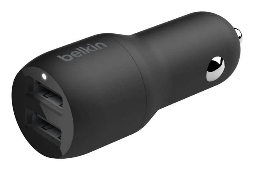 DUAL USB-A CAR CHARGER 12W X2 BLK – Belkin