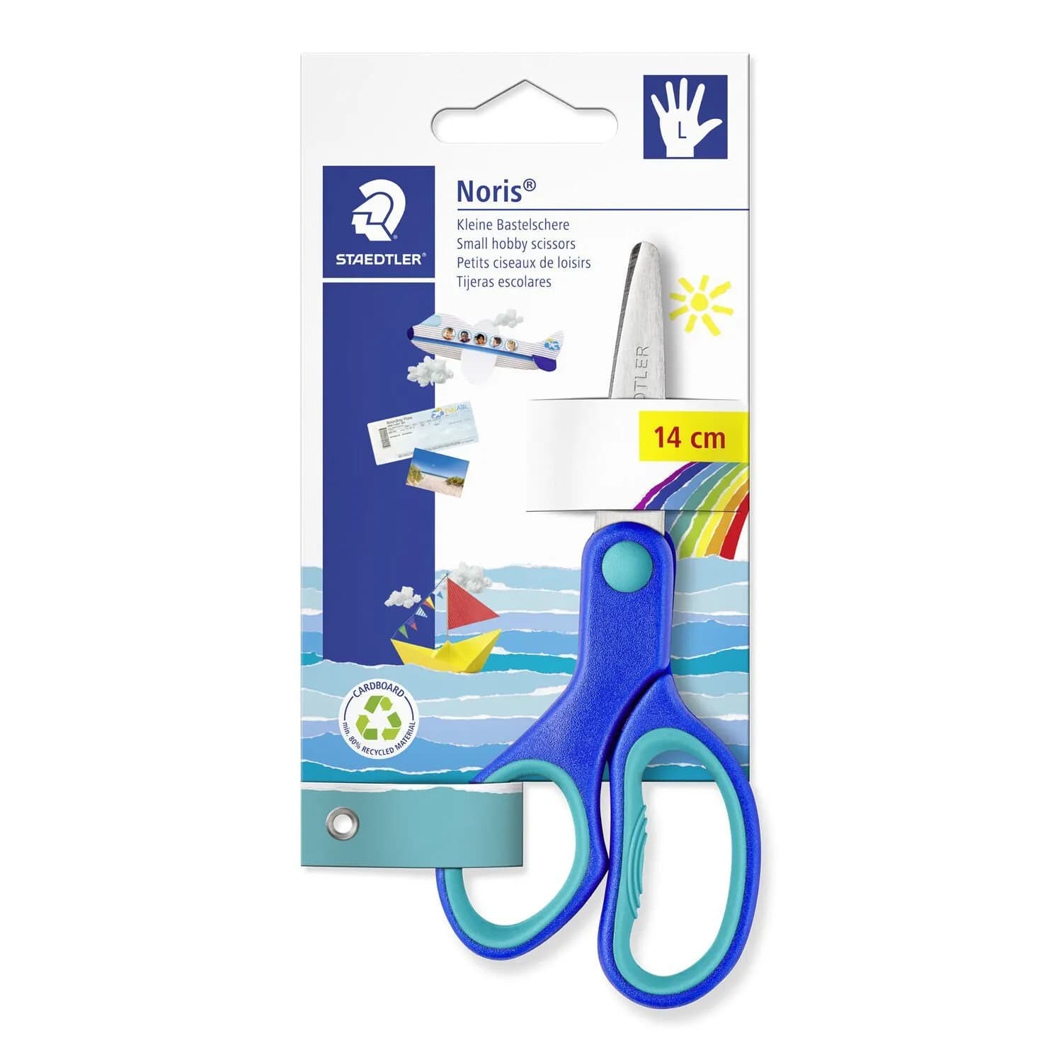 Chrildren scissor Noris Club - sakset, vasen kätiselle 14cm, Sininen – STAEDTLER