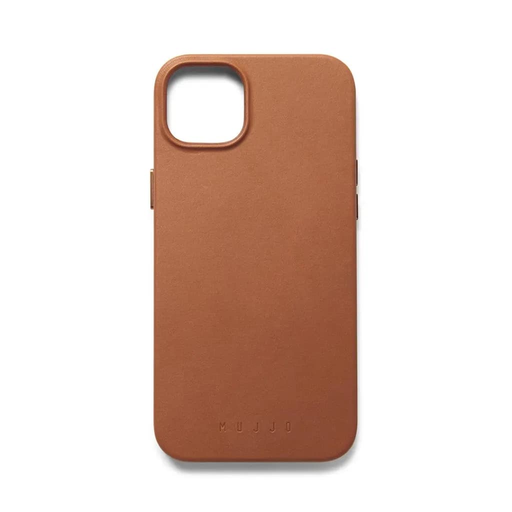 Mujjo Full Leather Case, iPhone 14 Plus, MagSafe -suojakuori, Ruskea – MUJJO
