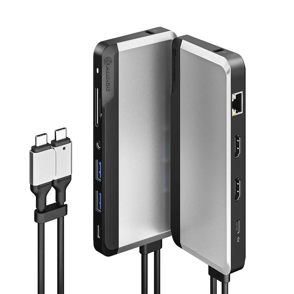 ALOGIC Dual USB-C Super Hub 10-in-1-hub Dual HDMI 4K@60Hz – Space Grey – Alogic