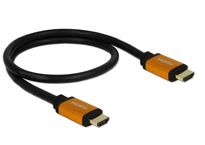 DeLOCK High Speed HDMI 2.1 -kaapeli, jossa 8K, 0,5 m, musta