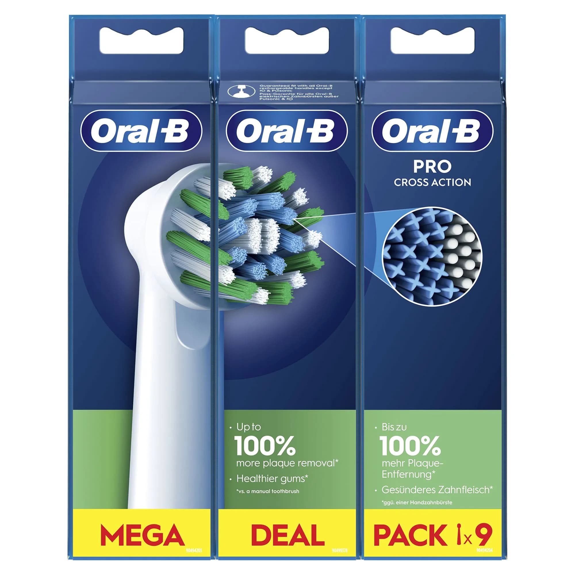 Oral-B CrossAction 9 kpl -vaihtoharjaspäät, Valkoinen – Oral-b