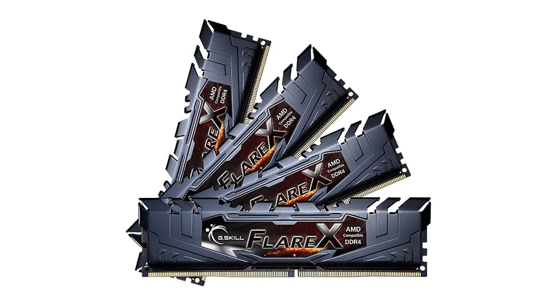 G.SKILL Flare X 64 Gt (4 x 16 Gt) DDR4 3200 MHz, CL16 -muisti (XMP)