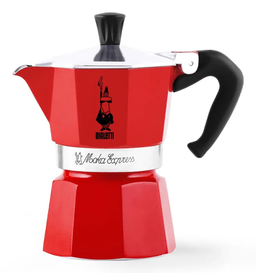 Bialetti Moka Express -espressokeitin, punainen, 3 kuppia – Bialetti