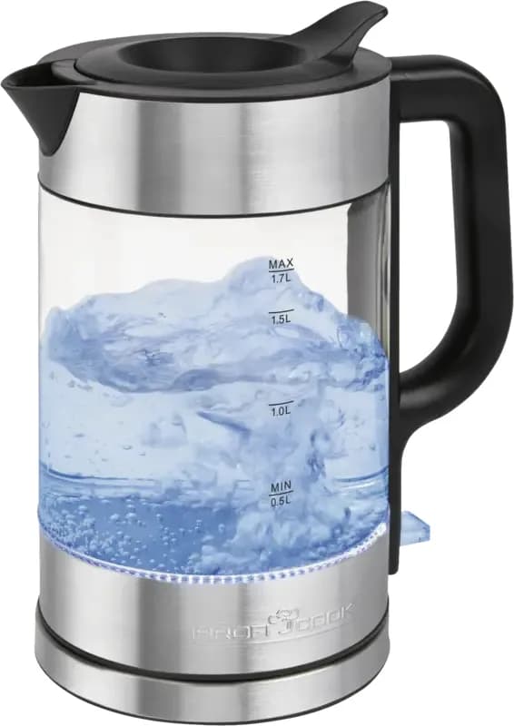 ProfiCook 501322 -vedenkeitin, 1,7 l, 2200 W, hopea