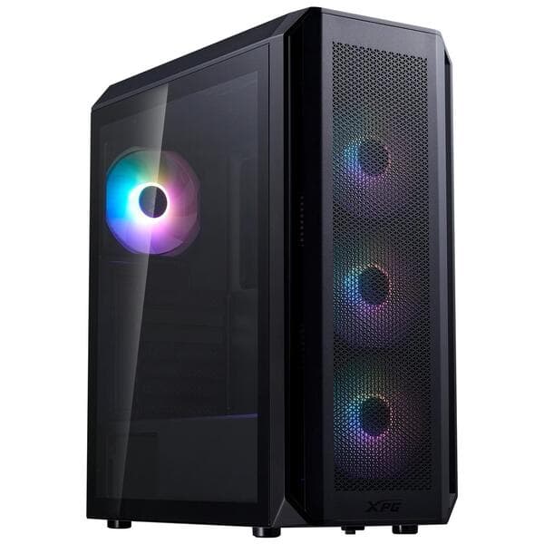 ADATA XPG VALOR AIR PLUS -miditornikotelo ikkunalla, RGB-valaistuksella, musta