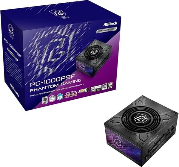 ASRock Phantom Gaming PG-1000PSF 1000W -virtalähde, 80 Plus Platinum