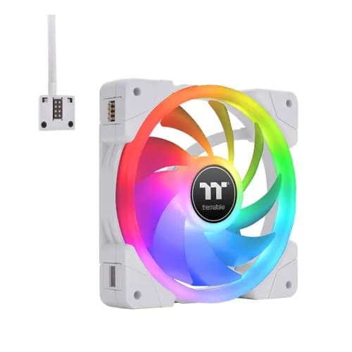 Thermaltake SWAFAN EX14 PWM RGB -tuuletinsarja, 140 mm, hydraulinen laakeri, 3 kpl, valkoinen