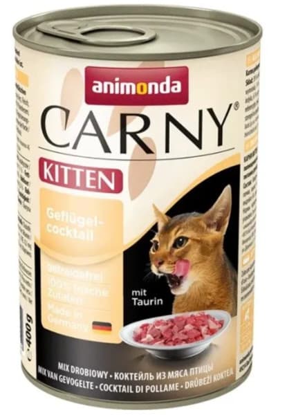 Animonda Carny Kitten Poultry + Beef, Kissan märkäruoka, 400 g – Animonda