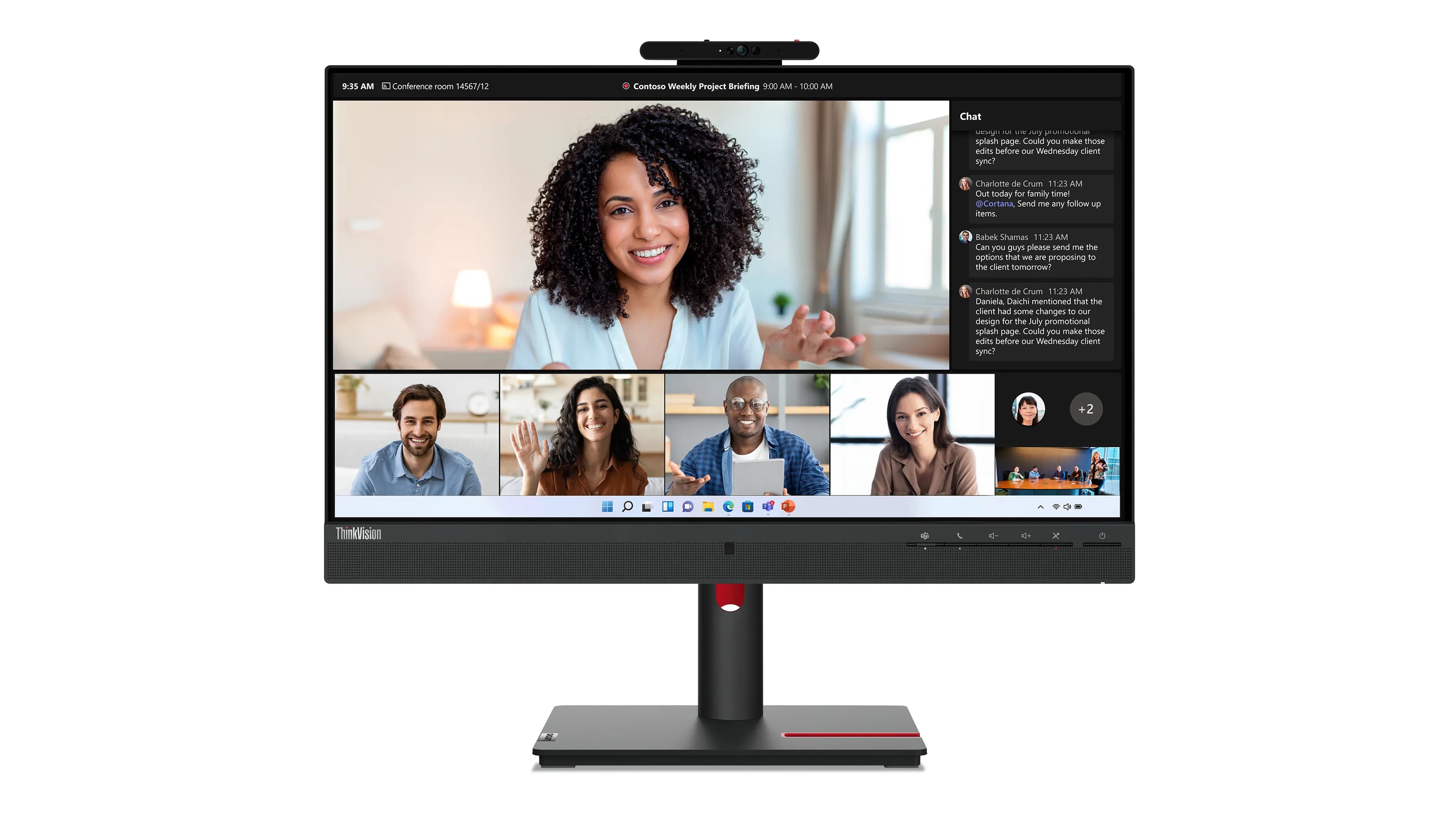Lenovo ThinkVision T24mv-30 23.8" Full HD, IPS -näyttö, USB-C hub – Lenovo