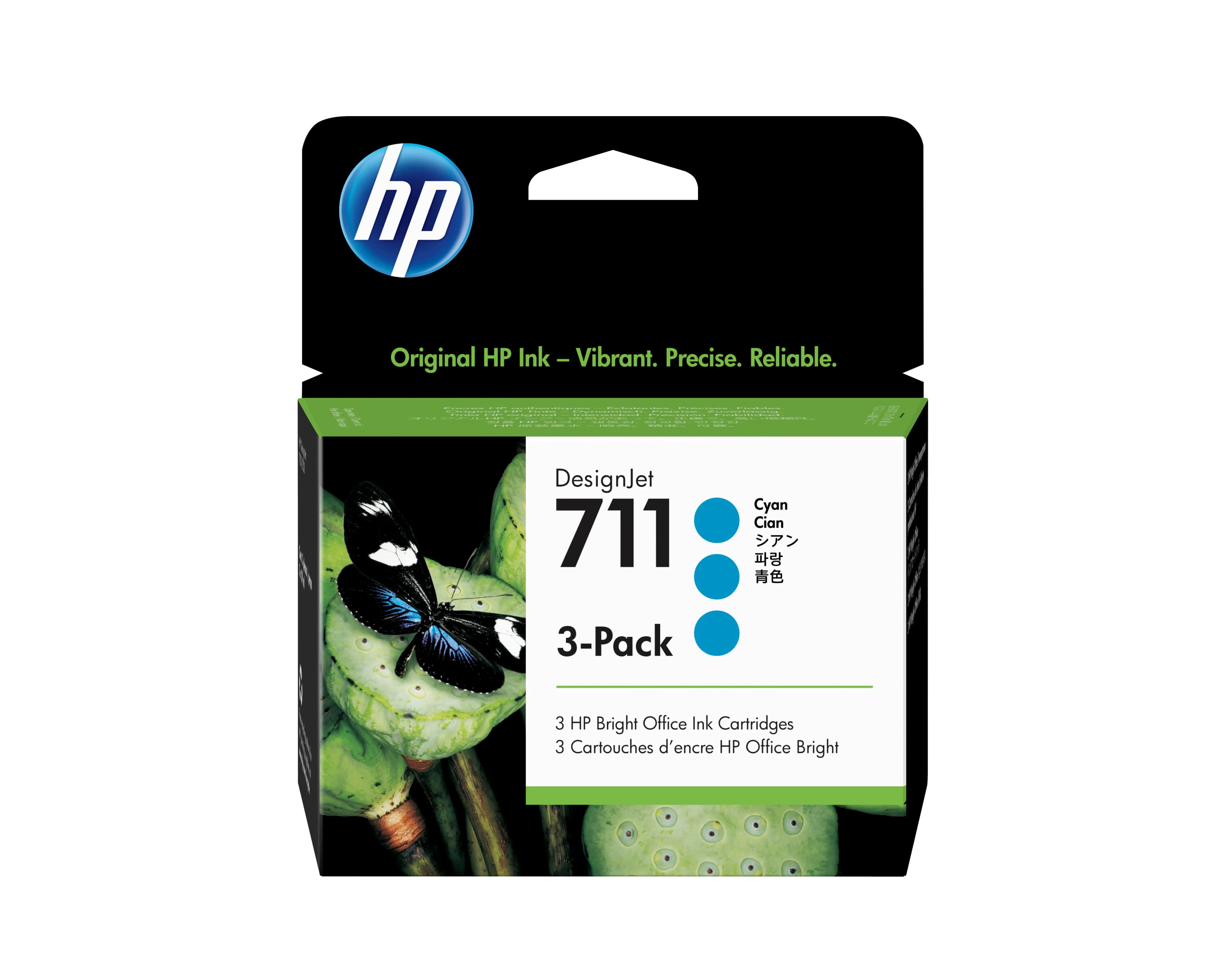 HP 711 -mustekasetti, 29 ml, syaani, 3 kpl