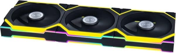 Lian Li UNI FAN SL Wireless 120, 120 mm, PWM, nestelaakeri, ARGB -tuuletinsarja, 3 kpl, musta