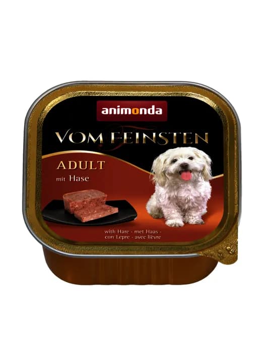 Animonda Vom Feinsten Adult Pâté with Rabbit, Koiran märkäruoka, Viljaton, 150 g – Animonda