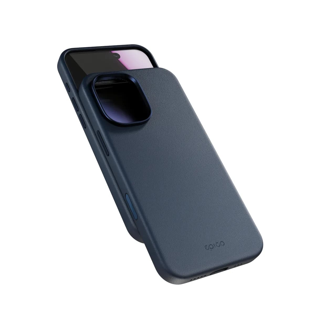 Epico Leather Pro Mag+ Case iPhone 17 Qi2  &  MagSafe yhteensopiva, sininen