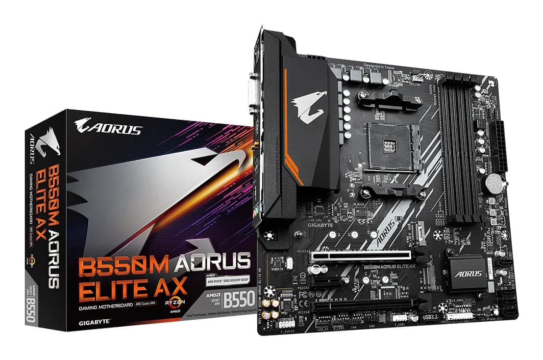 Gigabyte Aorus B550M Elite AX WiFi 6E AM4 mATX -emolevy – Gigabyte