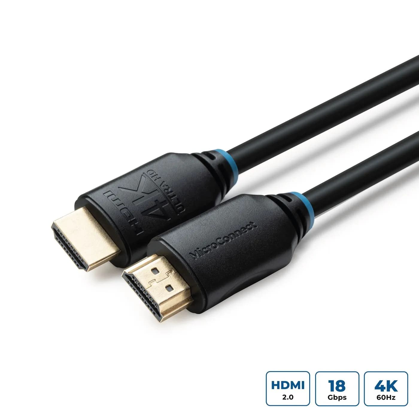 MicroConnect MC-HDM19193V2.0 HDMI 2.0 -kaapeli, jossa 4K, Ethernet, 3 m, musta