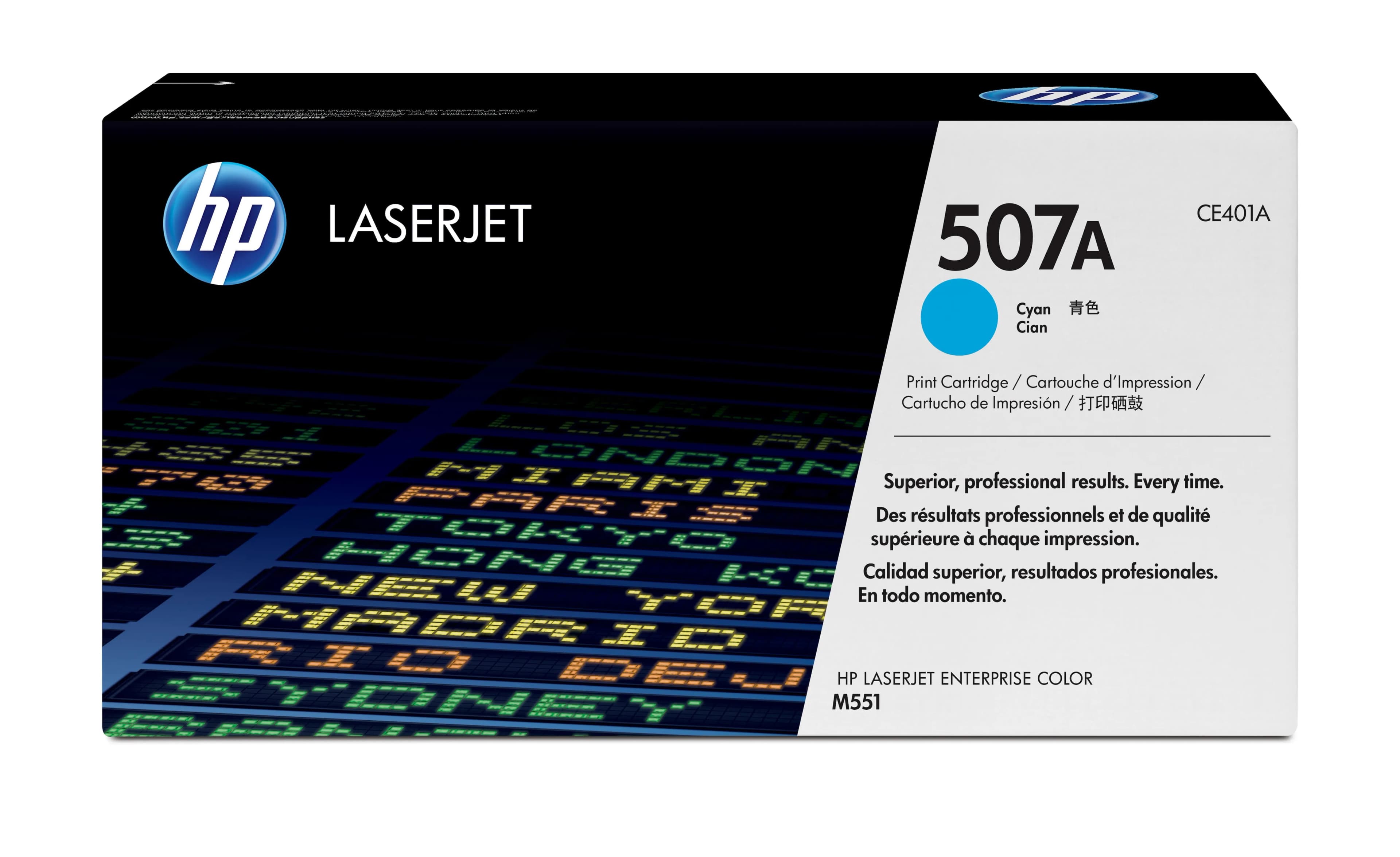 HP 507A High Yield-laservärikasetti, syaani – HEWLETT-PACKARD