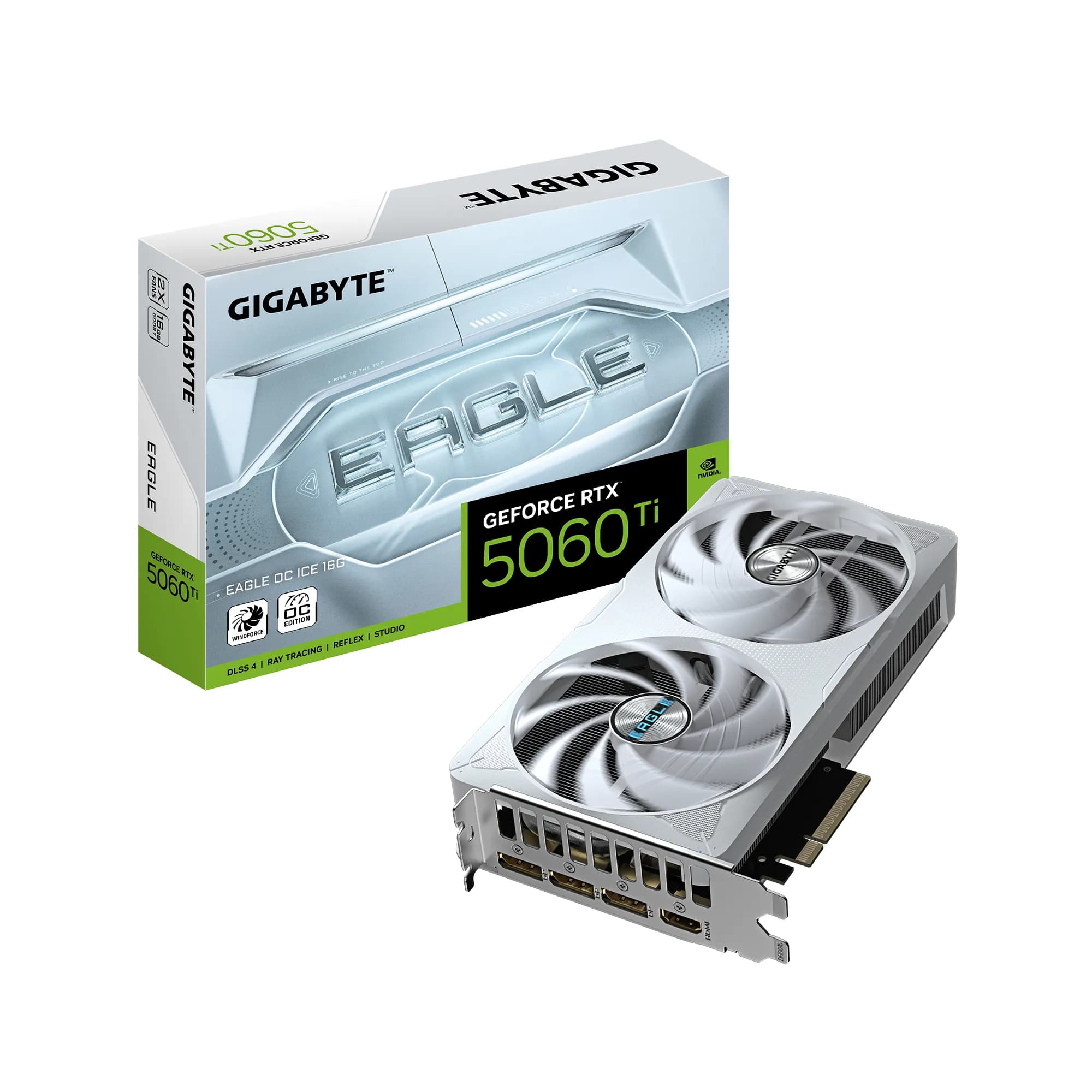 Gigabyte GeForce RTX 5060 Ti Eagle Ice OC 16 Gt -näytönohjain – Gigabyte