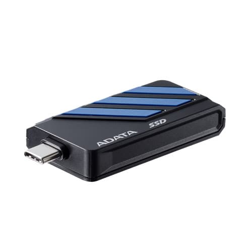 A-DATA SC735 1 Tt USB 3.2 Gen 2 (USB-C) -ulkoinen SSD, iskunkestävä, kannettava, pelikäyttöön, musta/harmaa – ADATA