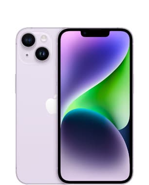 Kunnostettu iPhone 14 128 Gt, purppura (Hyvä kunto, uusi akku)