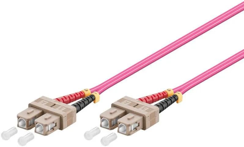 MicroConnect OM4 LSZH SC-SC 15m -valokuitukaapeli, violetti