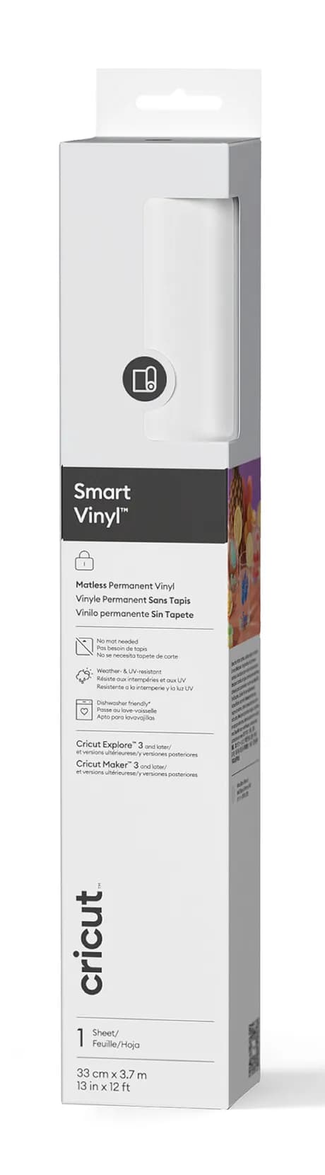 Cricut Smart Vinyl Permanent 33x366cm 1 sheet (valkoinen) – CRICUT