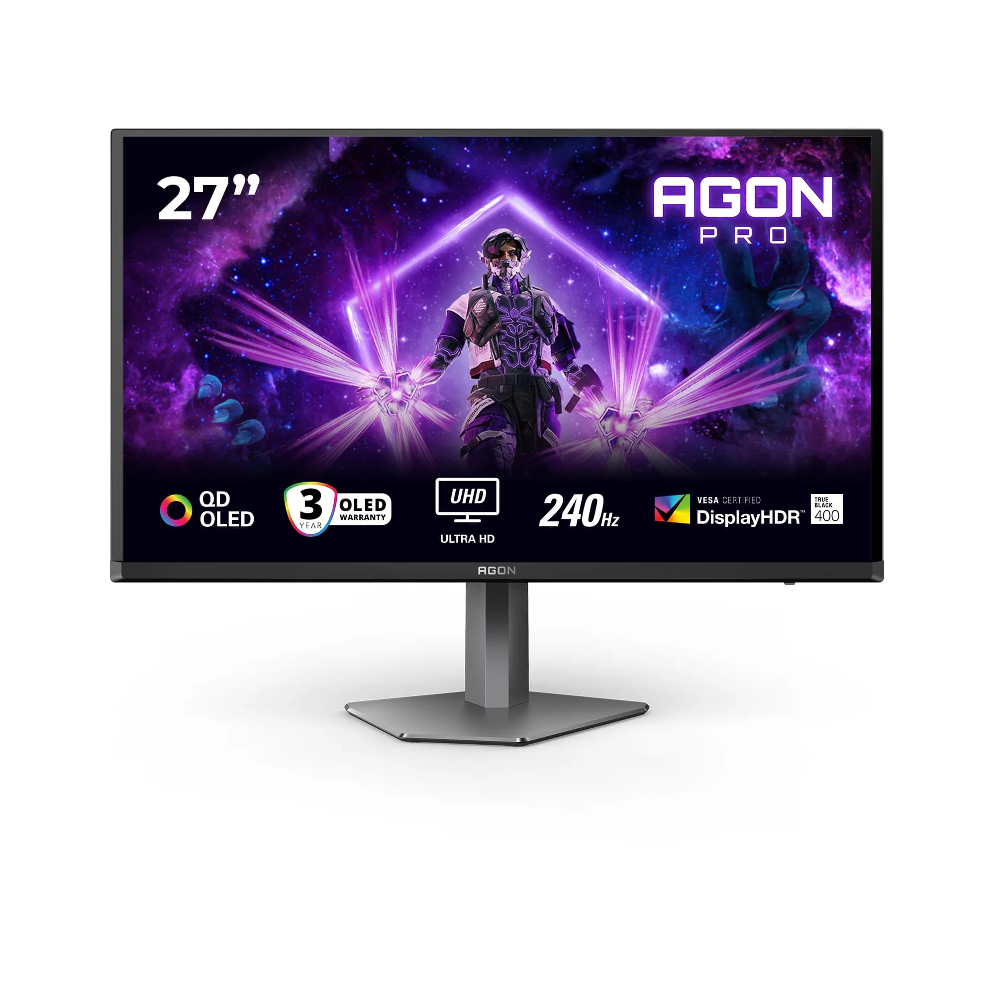 AOC AGON PRO AG276UZD 26.5" UHD 4K, QD-OLED -pelinäyttö, USB-C hub – AOC