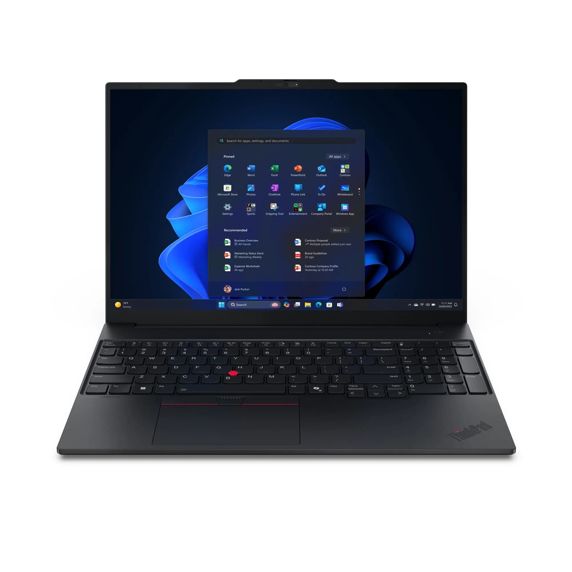 Lenovo ThinkPad E16 Gen 3 (Intel) 16" Ultra 7 255H, 32 Gt, 512 Gt, Win 11 Pro -kannettava, musta