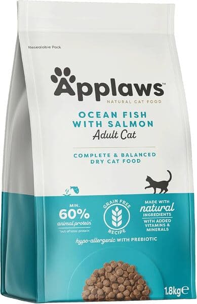 Applaws Ocean Fish with Salmon, Kissan kuivaruoka, Adult, Viljaton, Hypoallergeeninen, 1,8 kg – Applaws