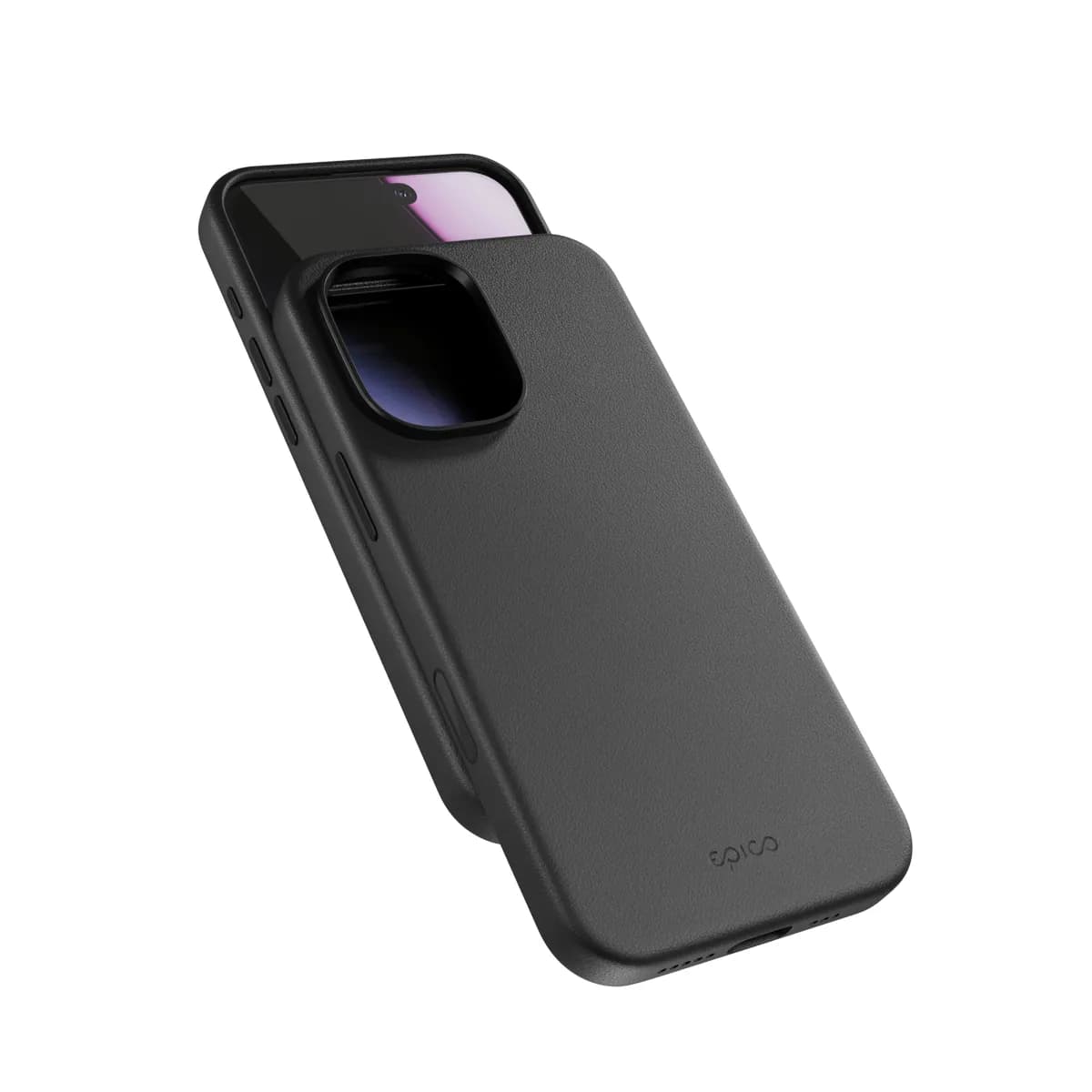 Epico Leather Pro Mag+ Case iPhone 17 Qi2  &  MagSafe yhteensopiva, musta – EPICO