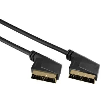 Hama  SCART (21-pin) – SCART (21-pin) -adapteri, Musta