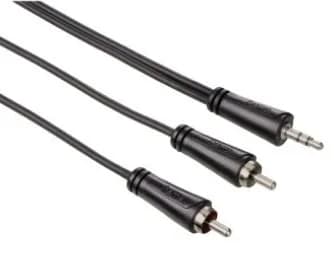 Hama 3,5 mm – 2x RCA -audiokaapeli, 0,75 m, musta – Hama
