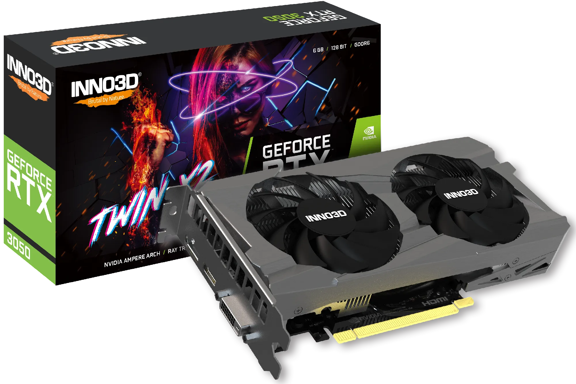 Inno3D GeForce RTX 3050 TWIN X2 6 Gt -näytönohjain – INNO3D