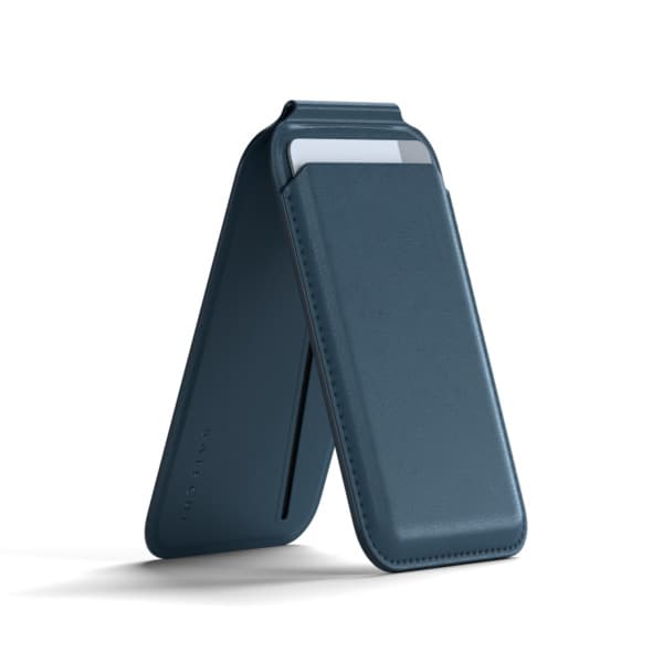 Satechi Vegan-Leather Magnetic Wallet Stand -lompakko, Sininen – Satechi