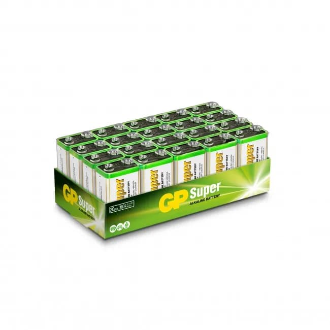 GP Super Alkaline 9V-battery, 1604A/6LF22, 20-pack – GP BATTERIES